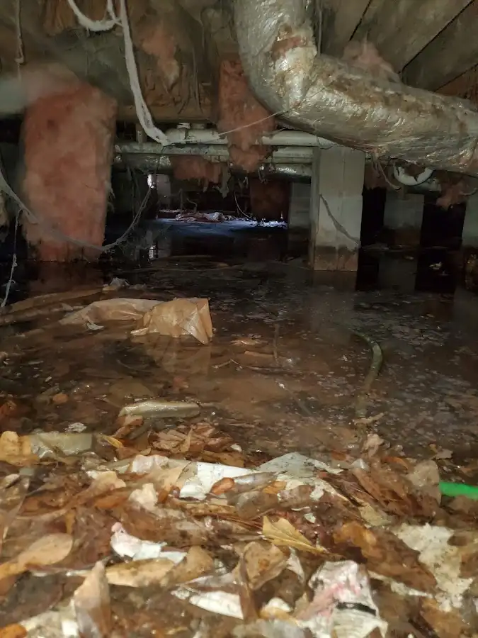 Crawl space flood assessment for Commercial Water Damage Restoration in Alvarado